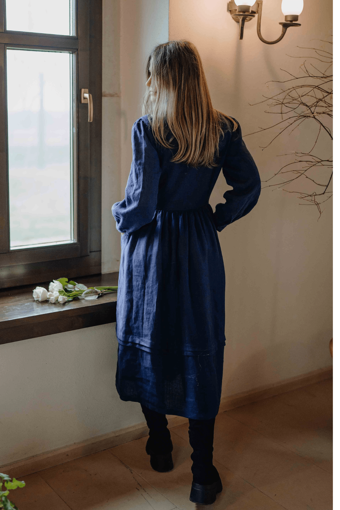 Rochie din In Runa Bleumarin