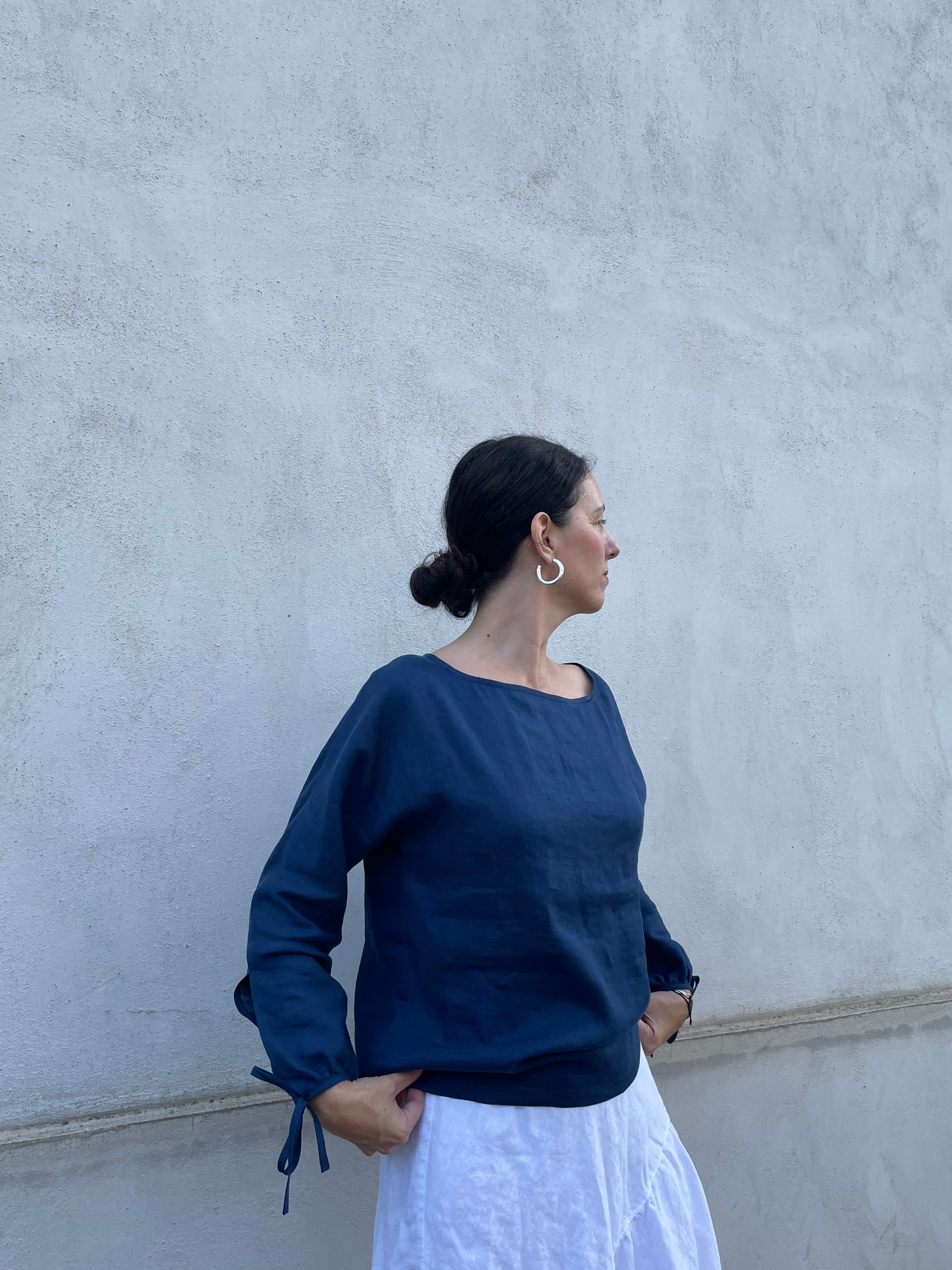 Linen blouse HELENE White