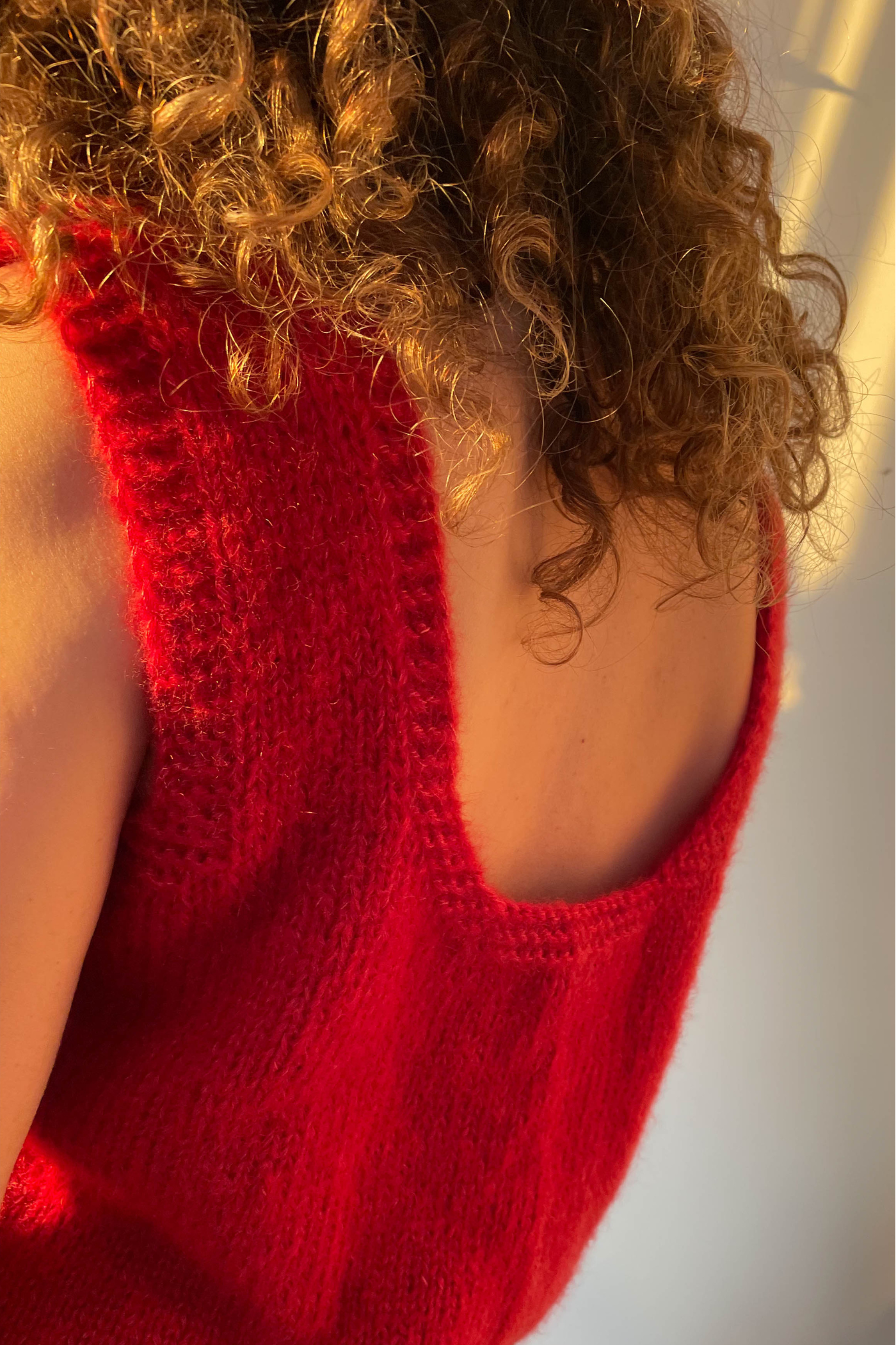  Mohair and Natural Silk Knitted Top