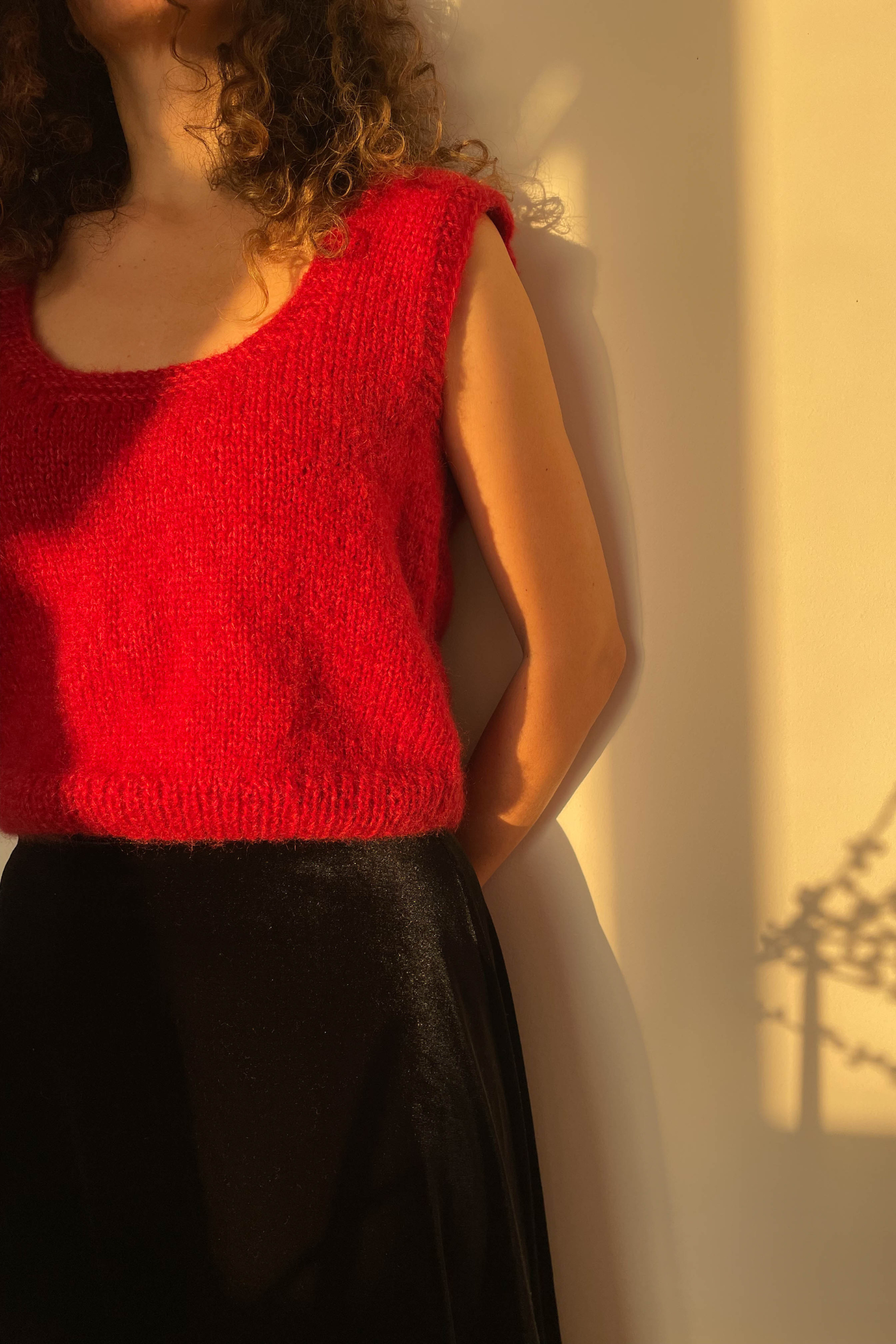  Mohair and Natural Silk Knitted Top