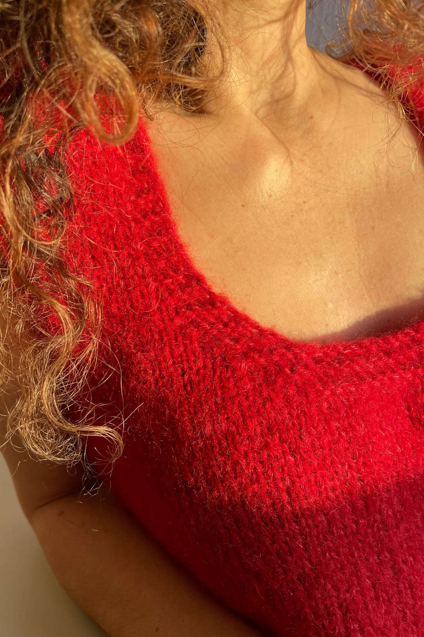  Mohair and Natural Silk Knitted Top