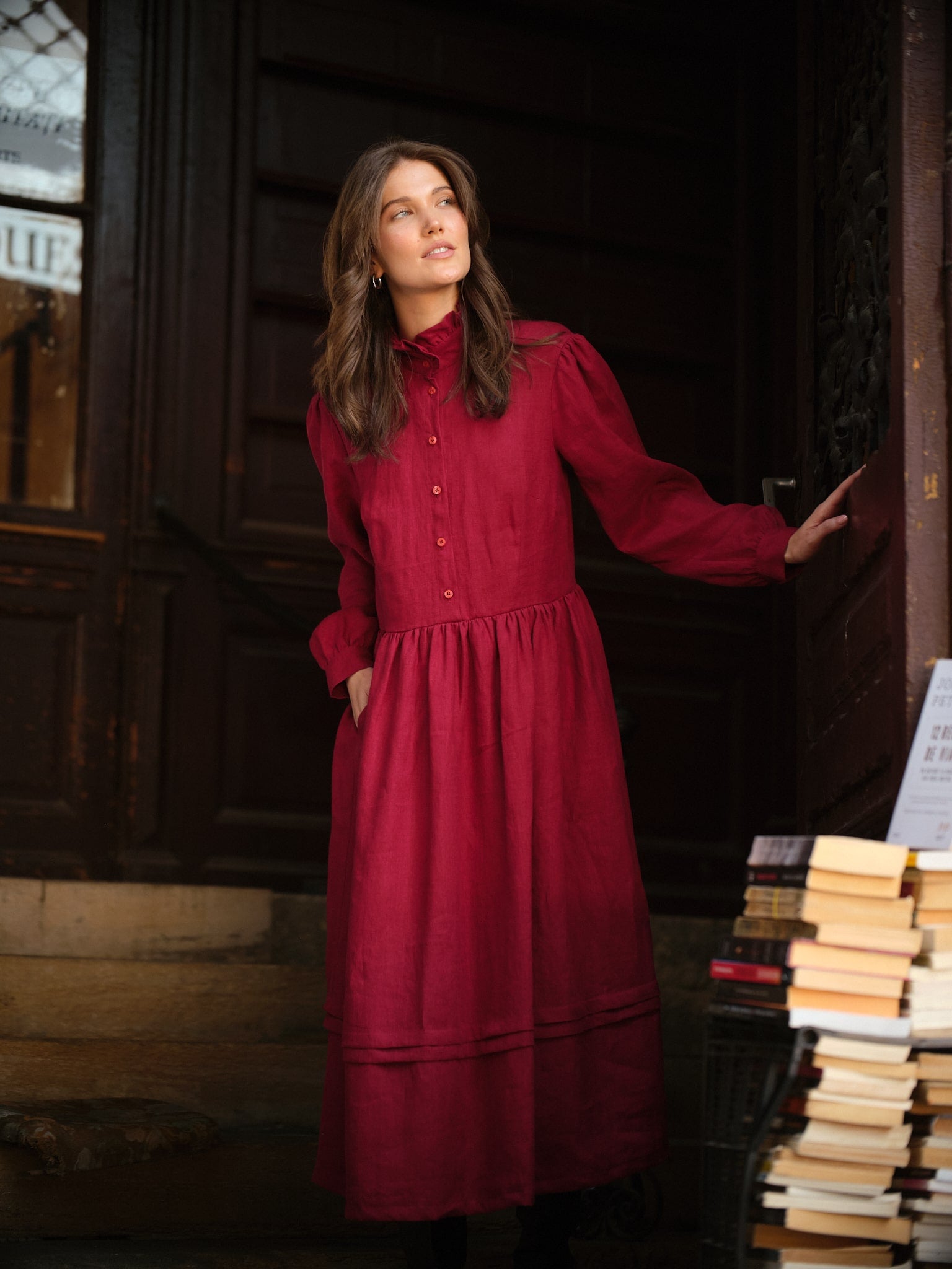 Rochie din In Runa Bordo