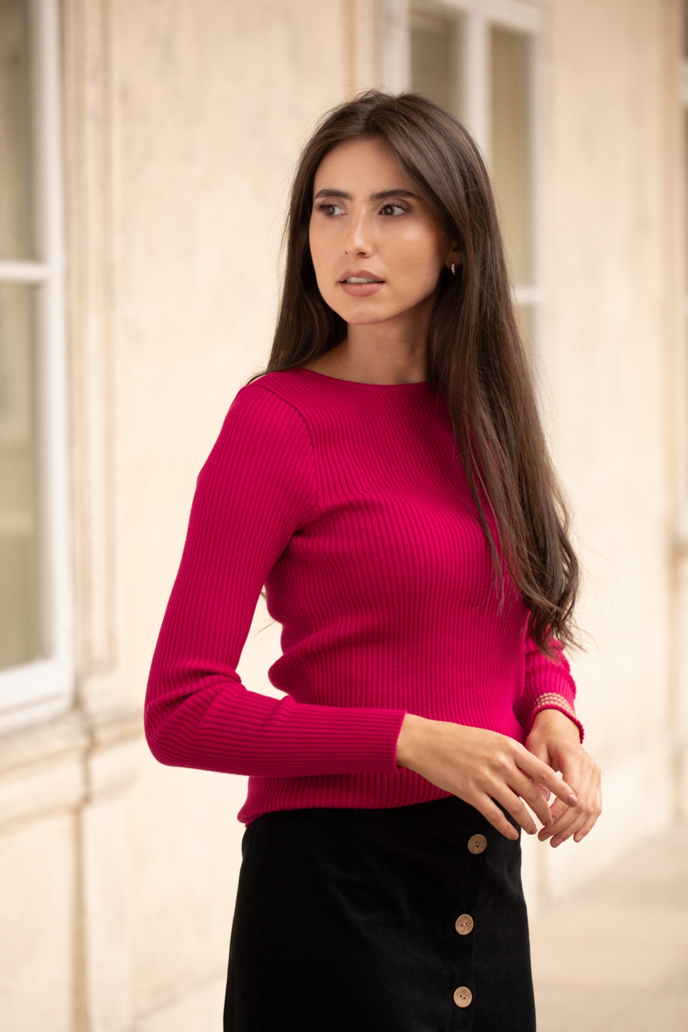 Be kind to yourself Wool Jumper Fuchsia