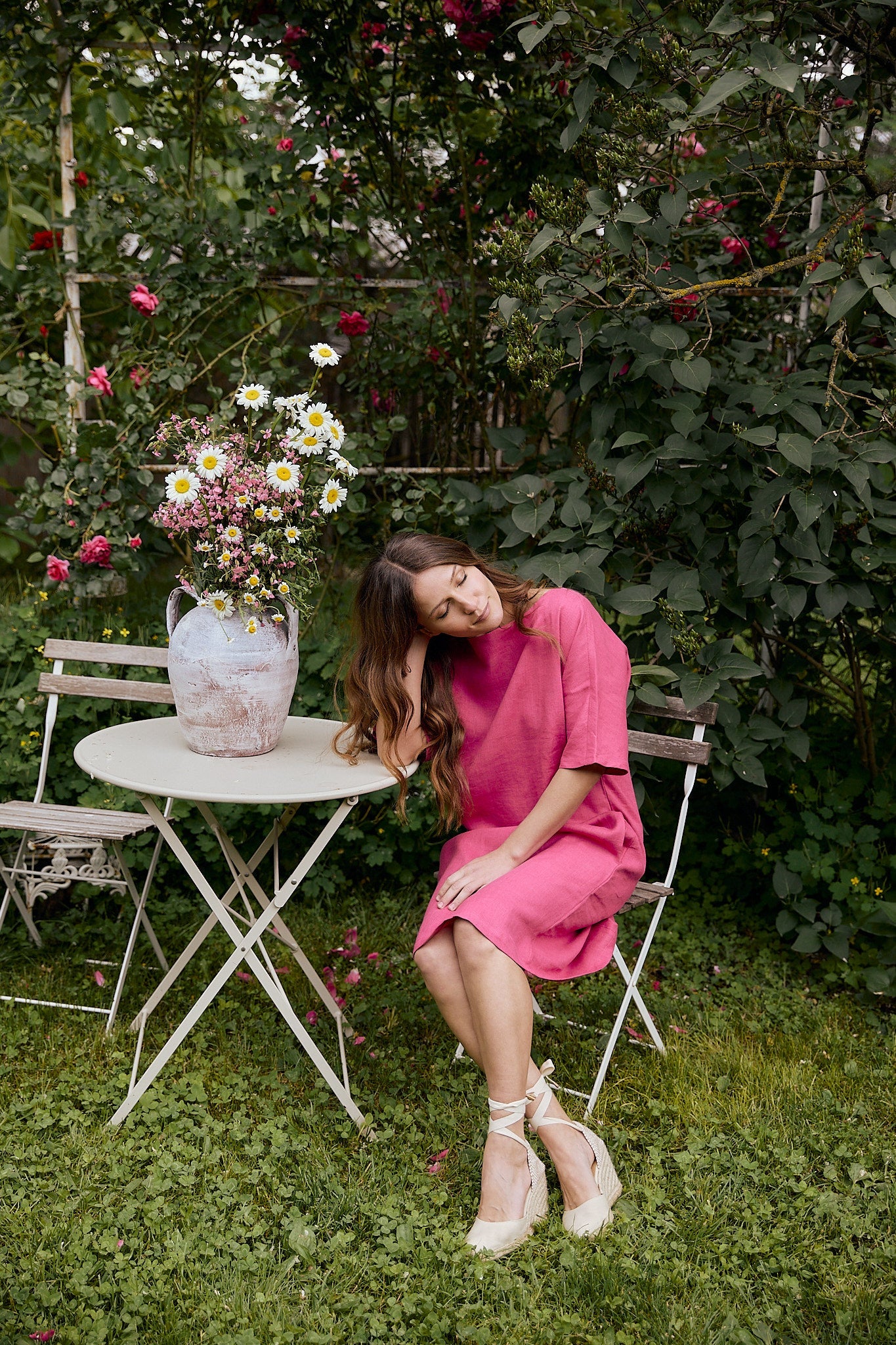 PRE-LOVED Rochie Din In Oh Happy Day Fucsia, Mărimea L