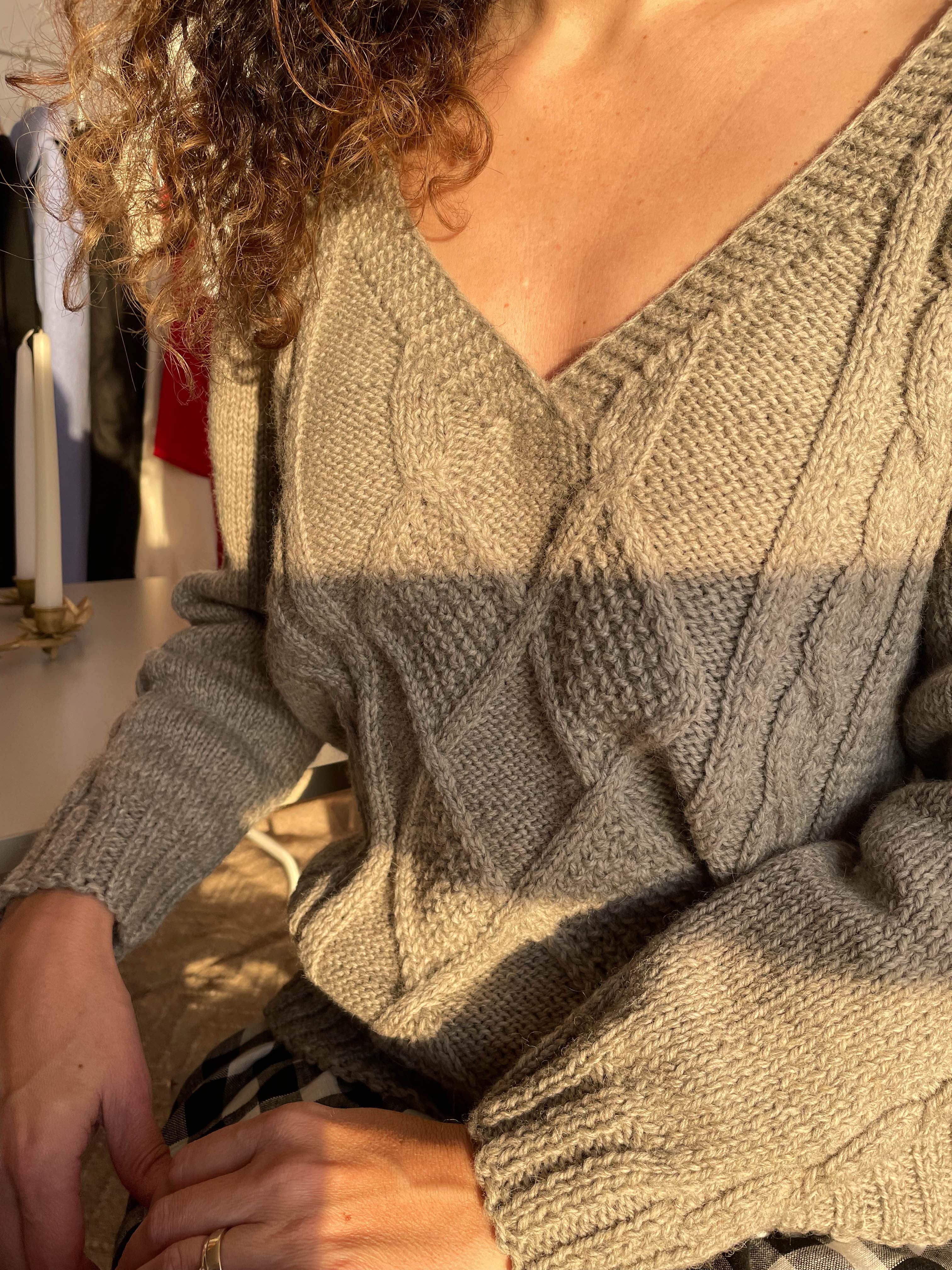 AWAKE Hand Knitted Wool Sweater Grey